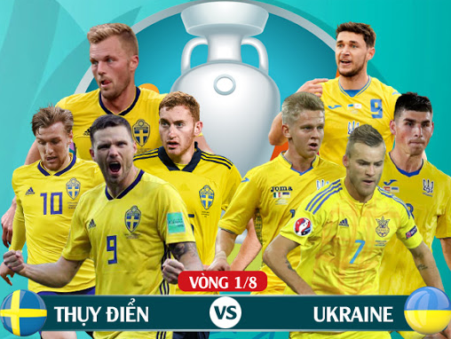 Lịch thi đấu Euro ngày 30/6: Thụy Điển vs Ukraine 