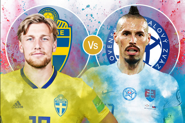 Lịch thi đấu Euro ngày 18/6: Thụy Điển vs Slovakia 