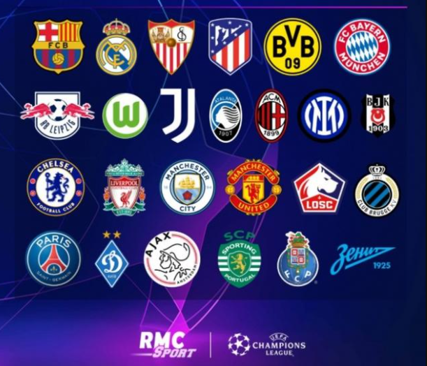 26 đội tham dự vòng bảng Champions League 2021/2022