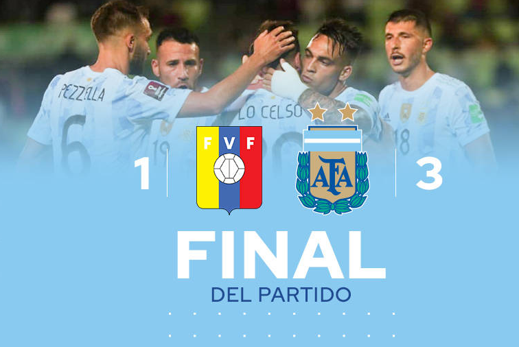 Kết quả vòng loại World Cup 2022: Venezuela 1-3 Argentina