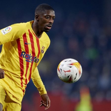 Aubameyang muốn Dembele tiếp tục ở lại với Barca trong mùa tới