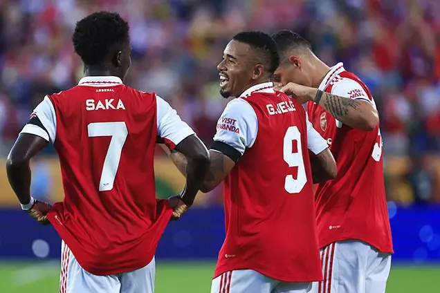 Jesus và Saka là hai cầu thủ ghi bàn nhiều nhất cho Arsenal
