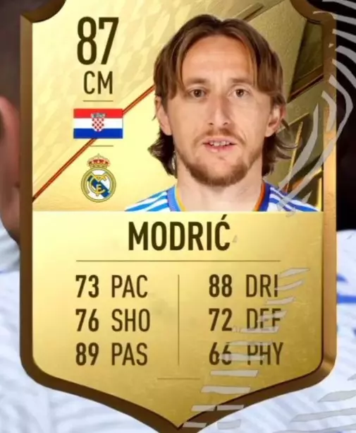 Các chỉ số của Modric trong FIFA 23
