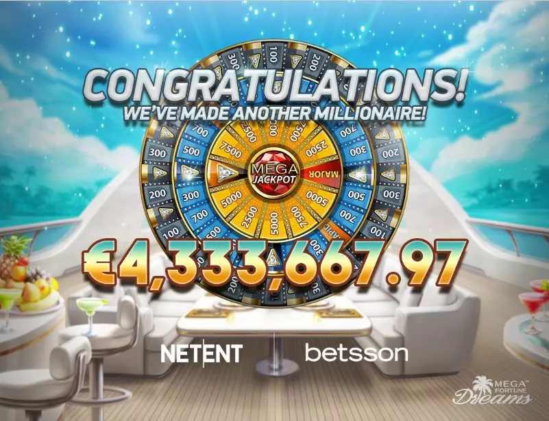Từng có người may mắn thắng được số tiền lên đến 4,6 triệu euro khi chơi Mega Fortune Dreams