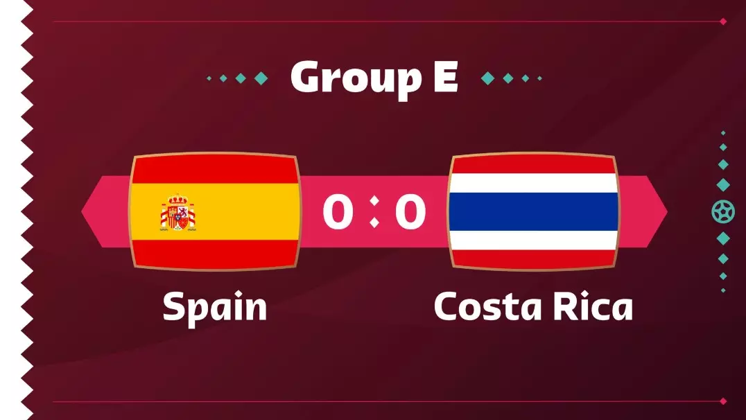 Thống kê thành tích đối đầu giữa Tây Ban Nha vs Costa Rica