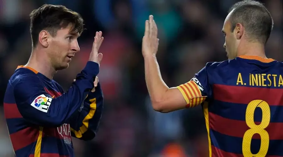 Andres Iniesta và Messi đã chơi cùng nhau 489 trận