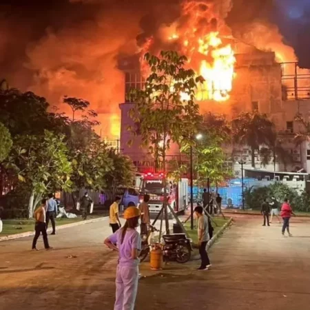 Cháy sòng bài ở Campuchia, ít nhất 25 người thiệt mạng