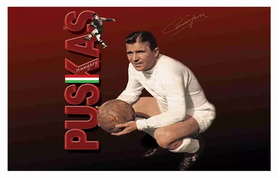 Puskas là cầu thủ chủ chốt của đội tuyển quốc gia Hungary vào những năm 1950